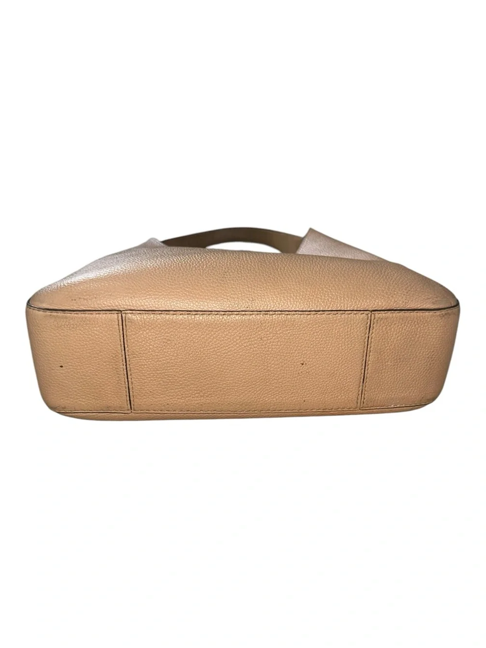 Kate Spade New York Pebbled Leather Shoulder Bag Zipper Pouch Insert Blush Beige